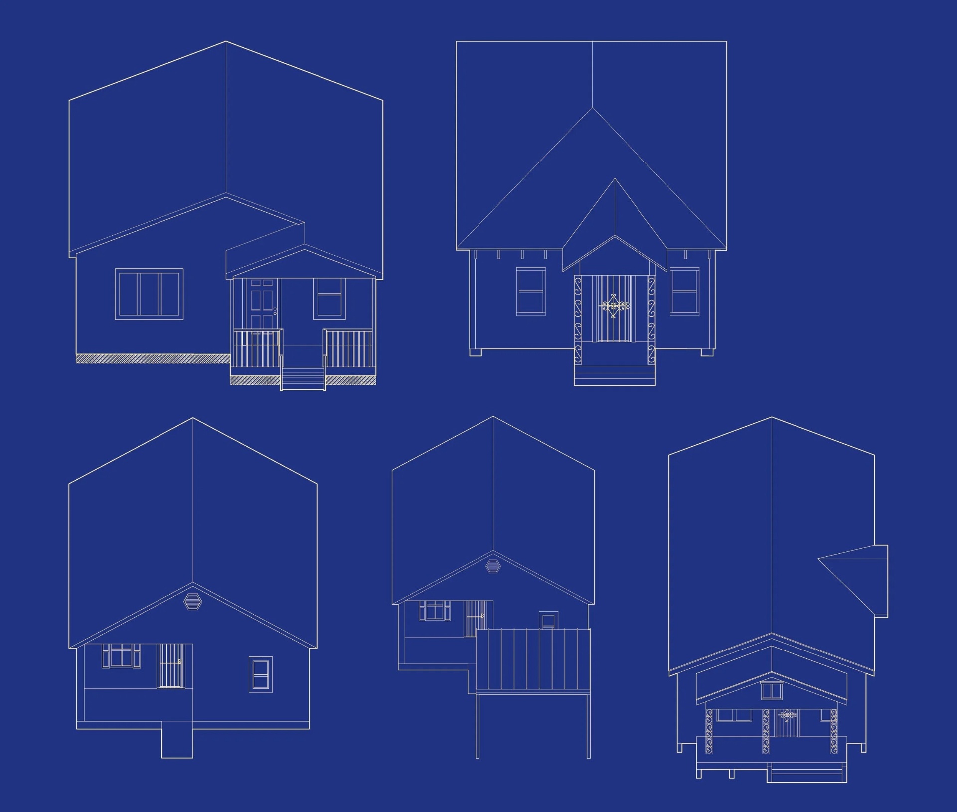 Elevation studies for a replicable affordable home